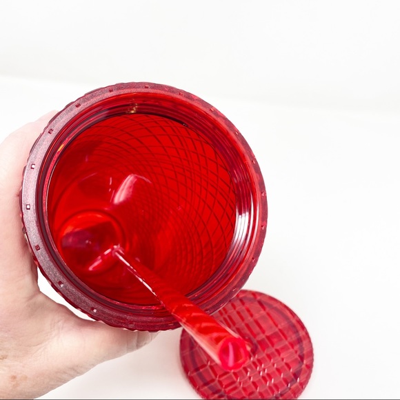 STARBUCKS LIMITED EDITION Red Jeweled Cold Cup Tumbler - Picture 6 of 13